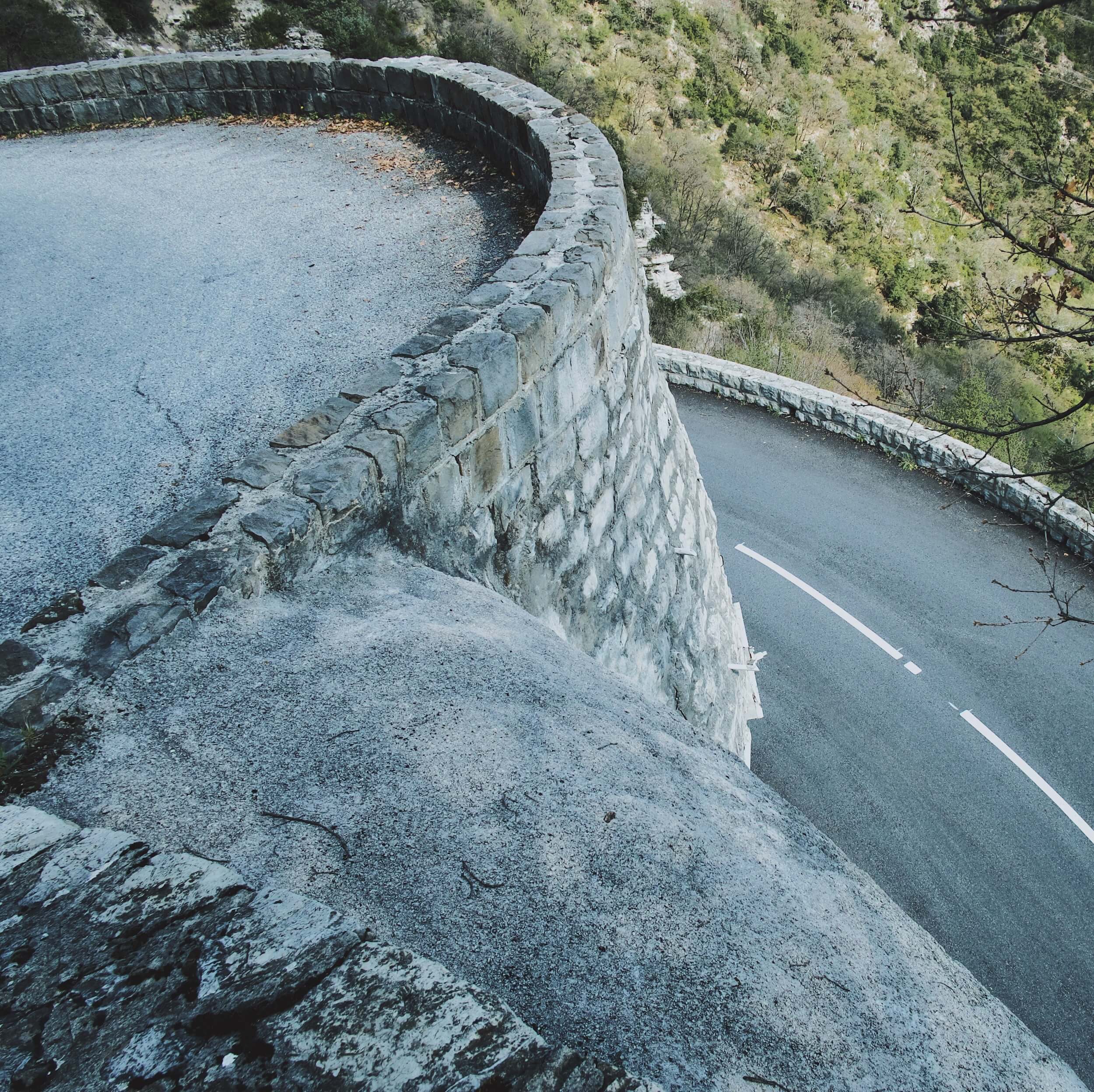 Road detail on the Col de Turini