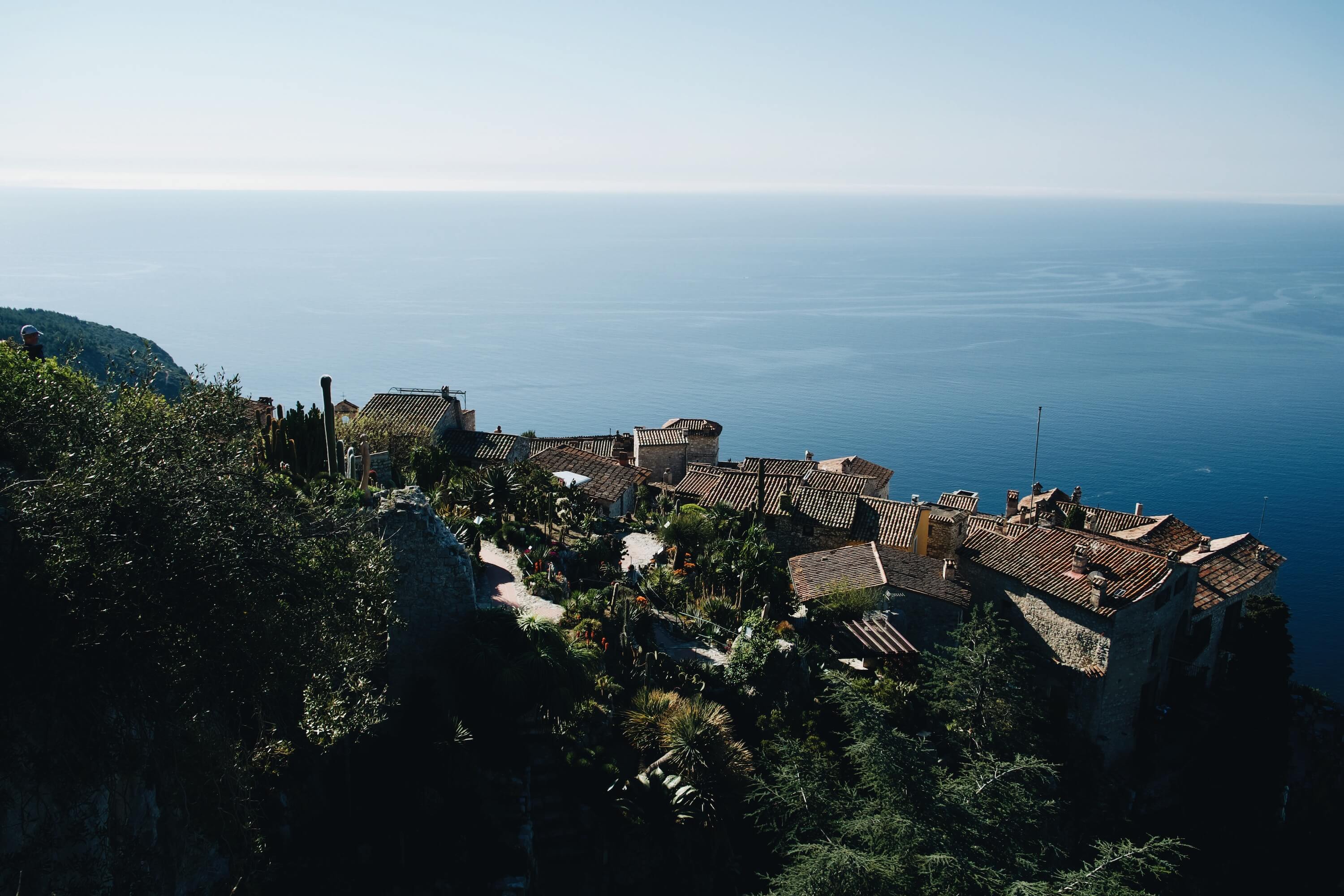 A view of Eze village from the gardens