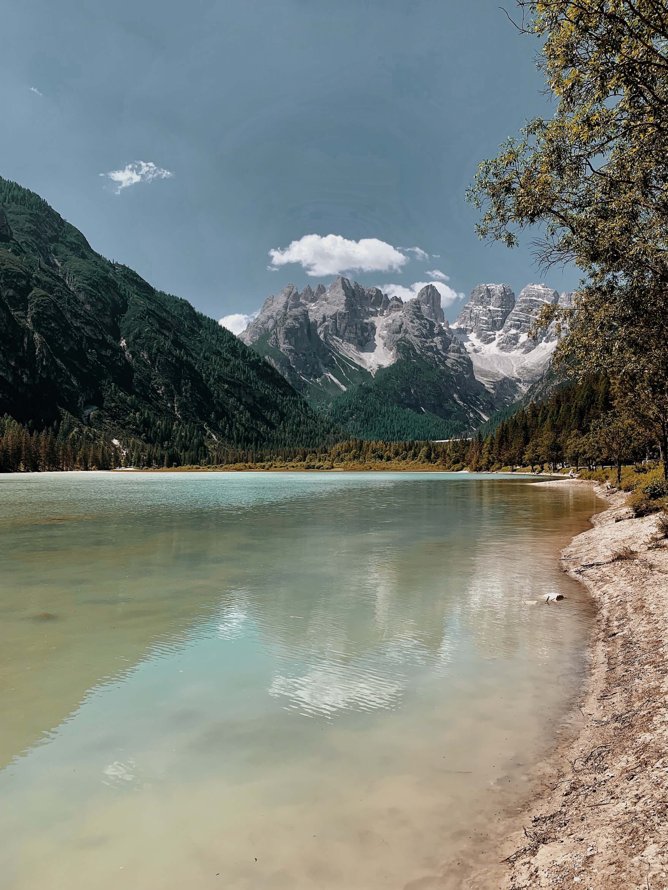 Dürrensee lake in the Dolomites