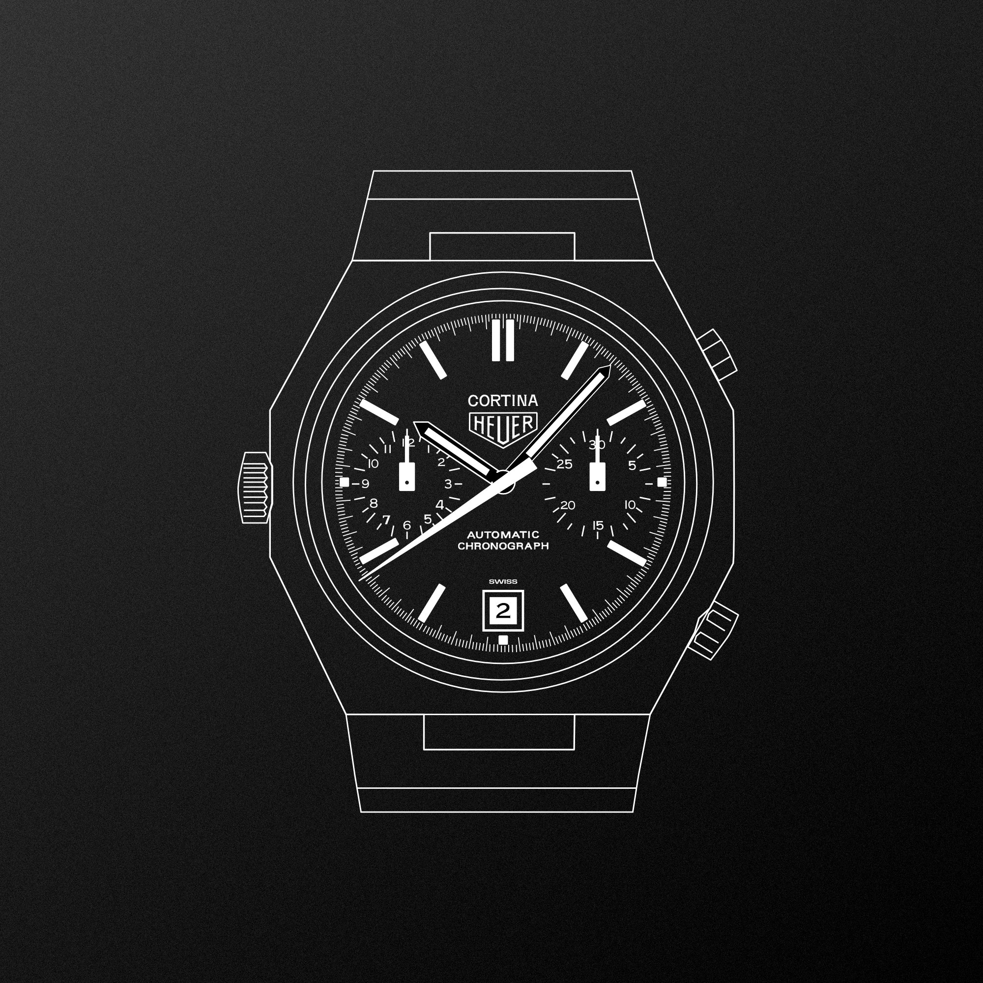 Heuer Cortina illustration